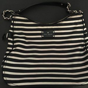 Kate Spade stripe black bag